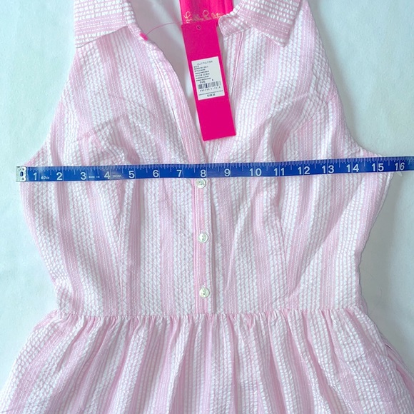 Lilly Pulitzer Trisha Pink Seersucker Dress NWT 0 - Picture 15 of 16